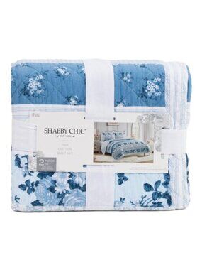 SHABBY CHIC Cotton Patchwork Quilt Set